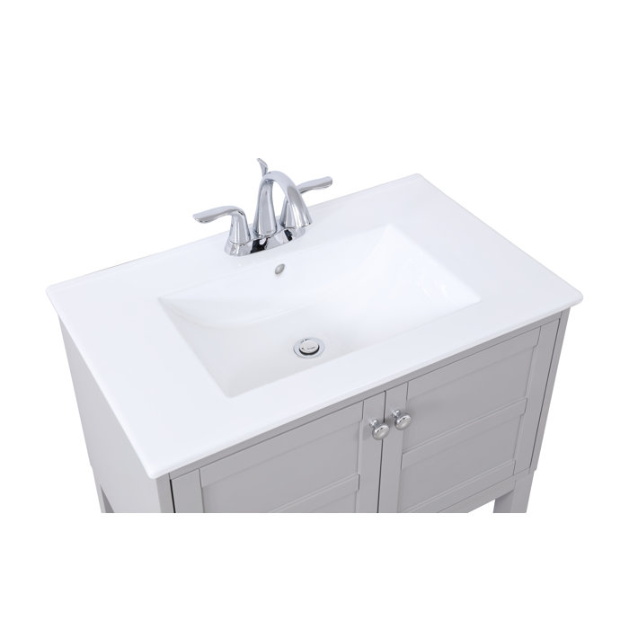 Lark Manor Hinckley 30.13'' Single Bathroom Vanity with Resin Top